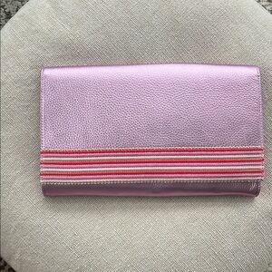 Elegant Pink Hobo brand Leather Clutch